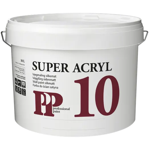 PP Vægmaling Super 10 Acryl hvid