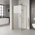 Milobad brusedør 90x200 cm med messing ramme