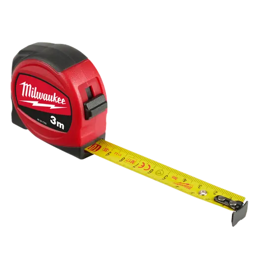 Milwaukee S3/16 mm slimline målebånd 3 m