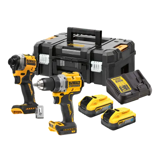 DeWALT DCK2051E2T-QW 18V sæt. boremaskine og slagskruetrækker, batteri og kuffert