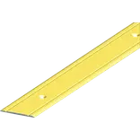 Roliba tæppeovergang m/centrerede huller 2x30 mm elox.Mes