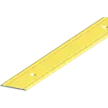 Roliba tæppeovergang m/centrerede huller 2x30 mm elox.Mes