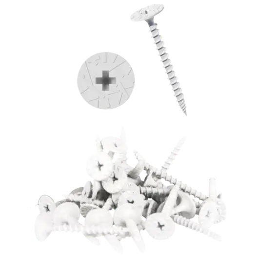 Troldtekt® strukturskrue til træ og stål 4,2x45 mm hvid 100 stk