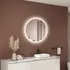 Milobad CL065-1 spejl m/LED frosted Ø60 cm