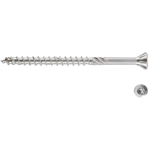 fischer FPF-LT terrasseskrue rustfri A4P m/linsehoved 600 5,0x80 mm 600 stk.