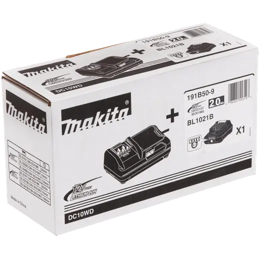 Makita batteripakke 12V Li-ion 1xBL1021B+1xDC10WD