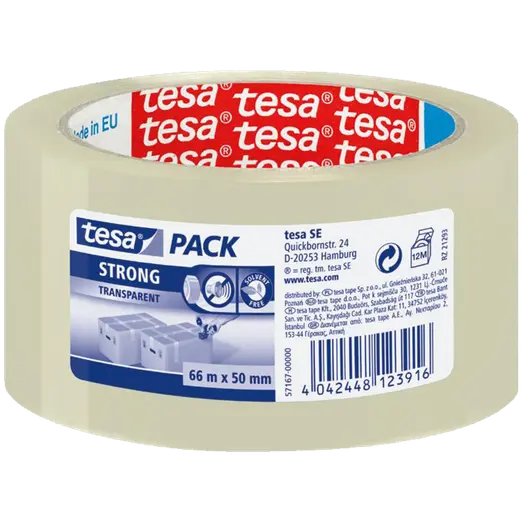 Tesa emballagetape 66 m x 50 mm transparent