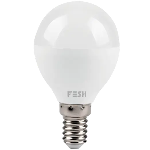 FESH LED kronepære multicolur E14 5W Ø45 mm hvid
