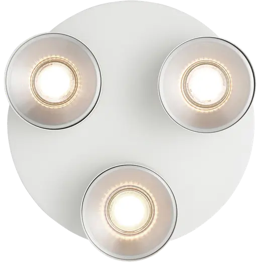 Nordlux Pitcher 3-rondel spotlight GU10 hvid