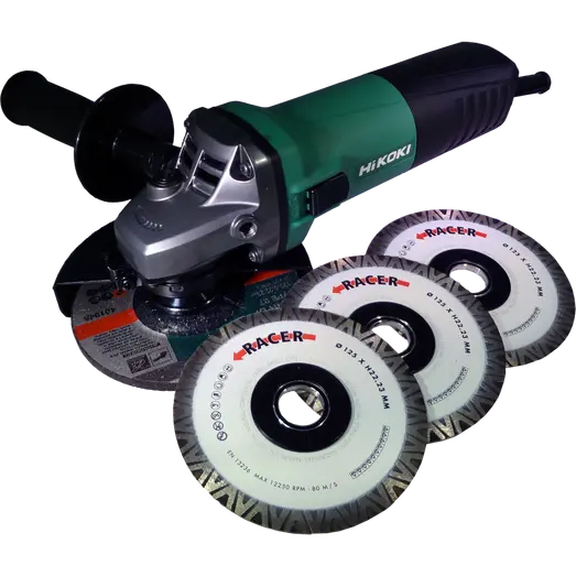 Hikoki vinkelsliber G13SN2 900W - inkl. 3 stk. Carat CBDM Racer diamantklinge Ø125 mm