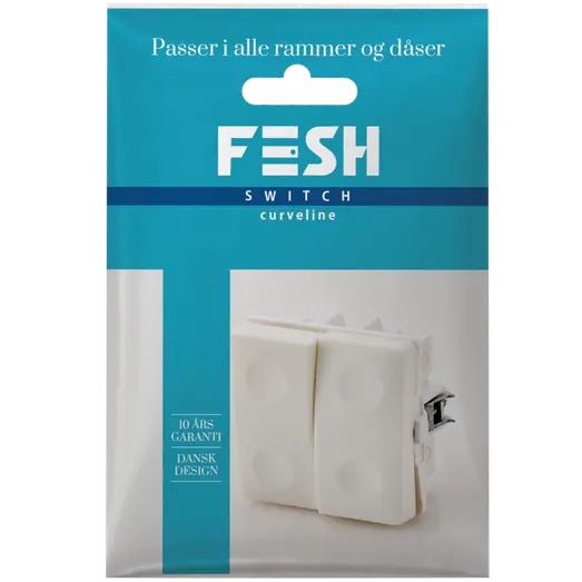 FESH SWITCH Curveline krone afbryder 1,0 hvid