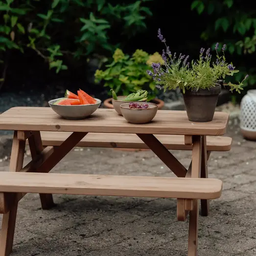 PLUS Tiny bord/bænkesæt til børn 90 cm ThermoWood®