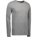 ID Interlock herre langærmet t-shirt grå melange