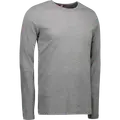 ID Interlock herre langærmet t-shirt grå melange