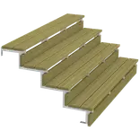 Plus Terrassetrappe 4 trin 71x104 cm 34,2° 180 cm
