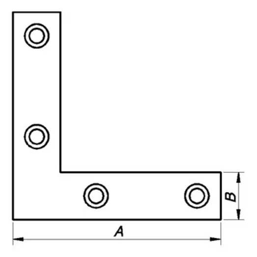 Hjørnebånd 70x16x1,5 mm elforzinket