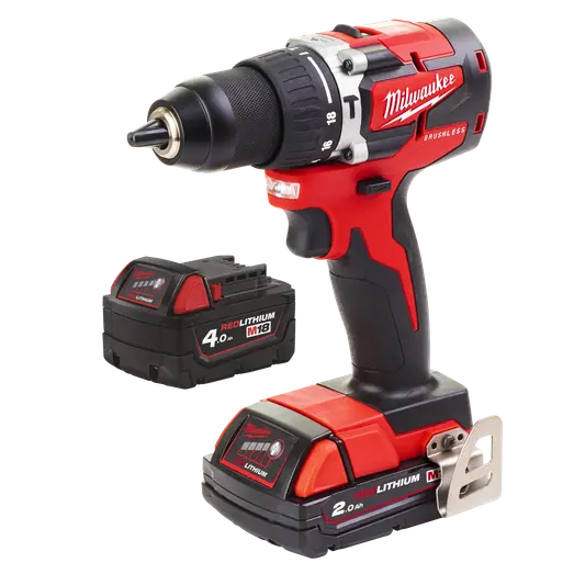 Milwaukee M18 CBLPD-422C 18V slagboremaskine 1x4.0 + 1x2.0 Ah inkl. kuffert