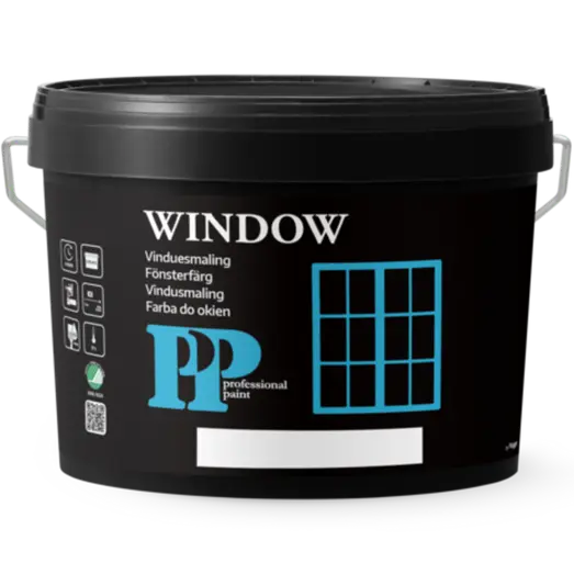PP vinduesmaling RAL9010 hvid 2,5 L