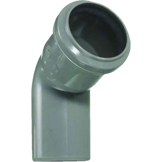 Bøjning PP 50 mm grå