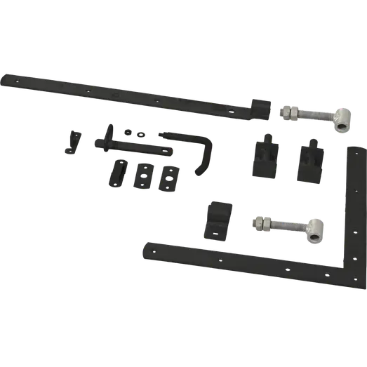 PLUS Klink enkeltlåge 100×163 cm sort PEFC inkl. sort beslag