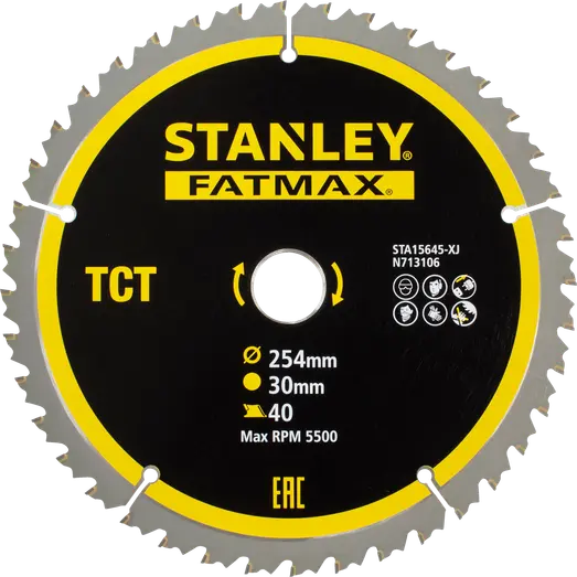 Stanley STA15645-XJ rundsavsklinge Ø254x30 mm 40T