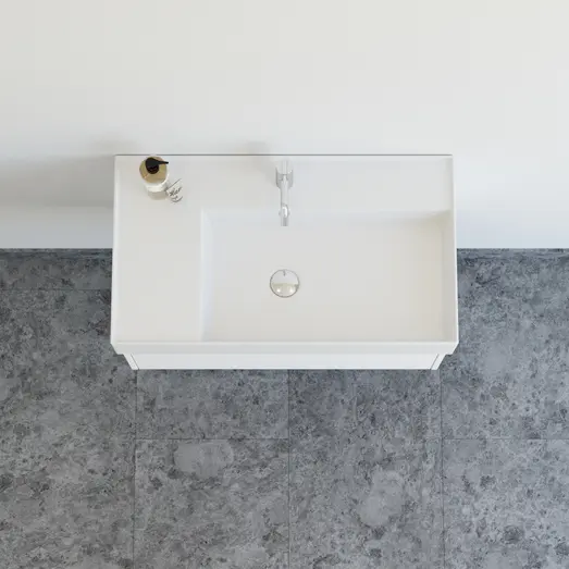 Scanbad badmøbel m/Asyre vask/højre hvid mat