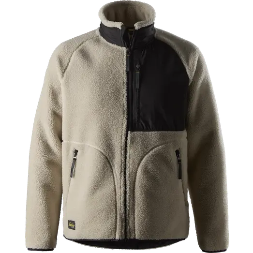 Snickers 8016 fiberpelsjakke lys sand/sort