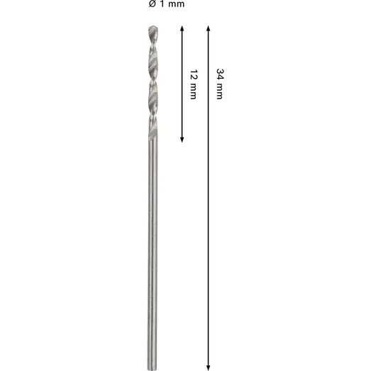 Bosch PRO Metal HSS-G-spiralbor, 1x12x34 mm