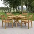 Bork/Dublin havemøbelsæt med bord og 4 stole teak