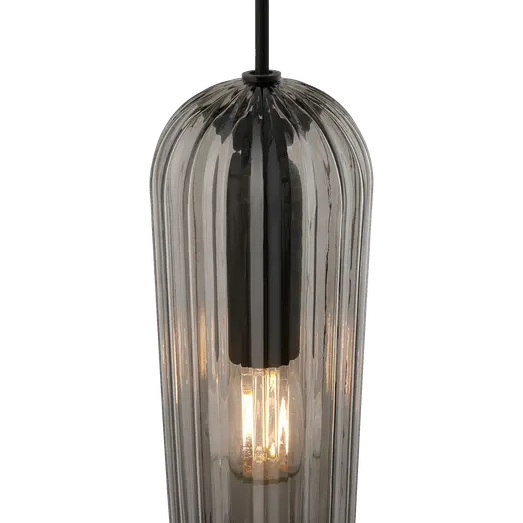 Nordlux Miella pendel E27 røgfarvet