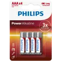 Philips Power alkaline LR03/AAA batteri 4 stk.