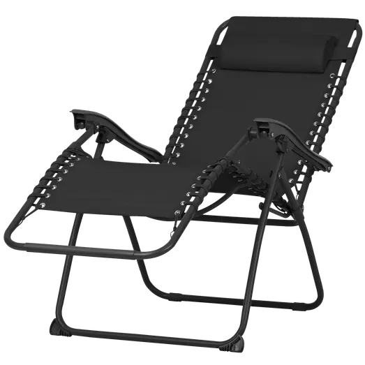 Positionsstol metal sort m/nakkehynde