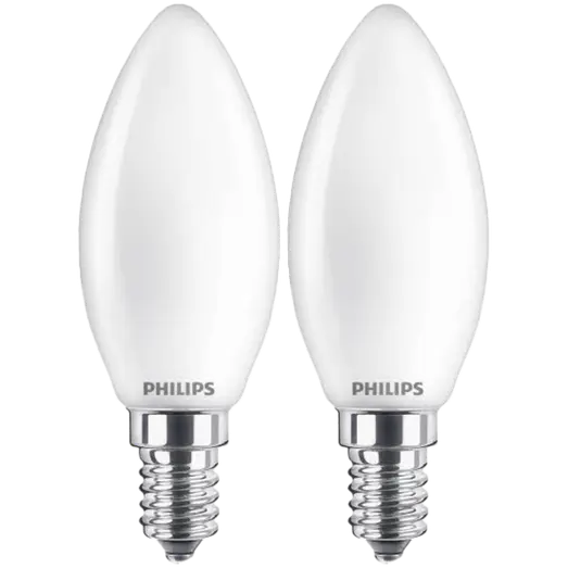 Philips Kerte LED pære E14 40W 2 pack