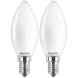 Philips Kerte LED pære E14 40W 2 pack