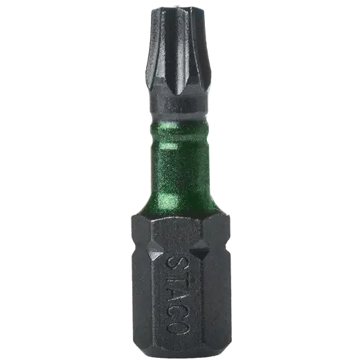 STACO bits heavy duty 1/4 x 25 mm torsion impact TX 20 20 stk grøn