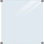 Plus glashegn t/rund stolpe 90x91 cm lamineret/klart