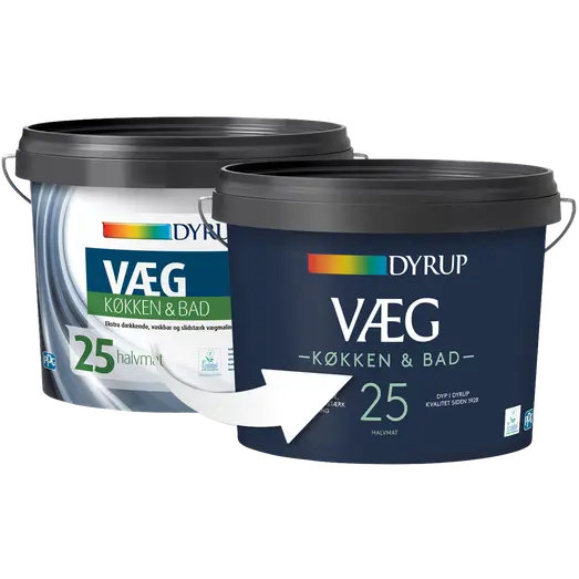 Dyrup vægmaling køkken og bad 25 hvid