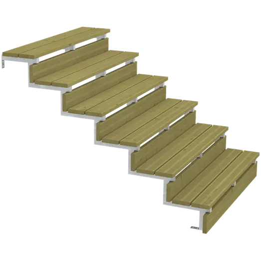 Plus Terrassetrappe 6 trin 105x154 cm 34,2°  120 cm
