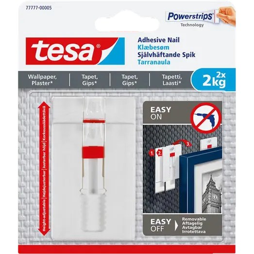 Tesa® Justerbart klæbesøm til tapet og gips (2 kg) - 2-pk