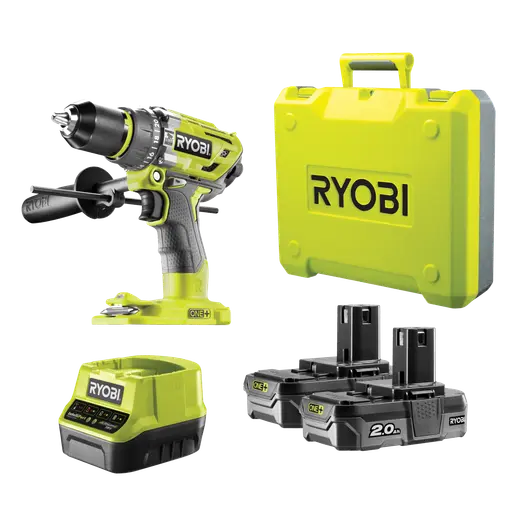 Ryobi R18PD7-220B akku slagbore-/skruemaskine 2x2,0 Ah 18V ONE+