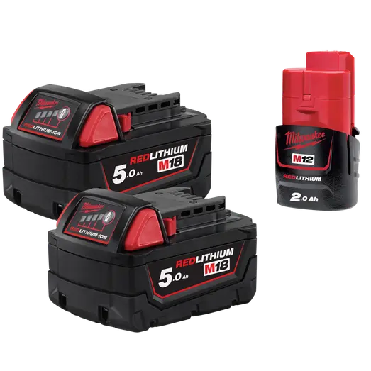 Milwaukee M18 B5 18V 5.0 Ah batterier 2 stk