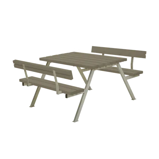 Plus Alpha bord- og bænkesæt med 2 ryglæn 118 cm