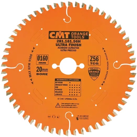 CMT savklinge til bordsave Ø160 mm laminat- og spånplader