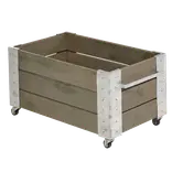 Plus Cubic blomsterkasse med hjul 87x50 cm gråbrun