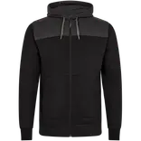 ENGEL 8329-247 Entire sweat cardigan m/hætte sort/antrazitgrå