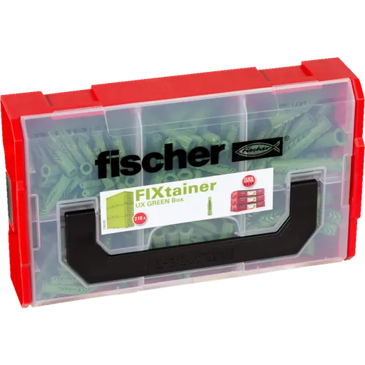 Fischer Fixtainer UX Green sortimentskasse 210 dele