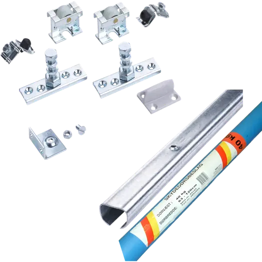 Svalk KG 40 skydedørsskinne- og beslagsæt 63-120 cm