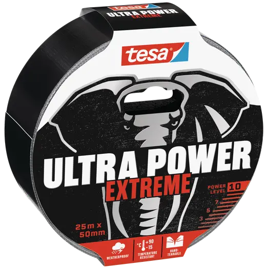 Tesa Ultra Power Extreme reparationstape 25 m x 50 mm sort