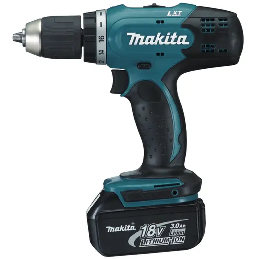 Makita DDF453SFX1 18V LXT bore/skruemaskine 2x3.0 Ah inkl. 75 dele tilbehør