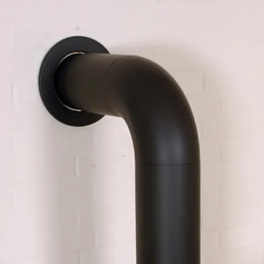 Varde fullform røgrørssæt sort, 90°